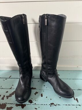 Bussola Size EU 37 Trapani Stretch Riding Boot Black leather Ankle Strap